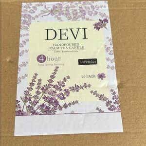 DEVI Lavender Handpoured Palm Tea Candle